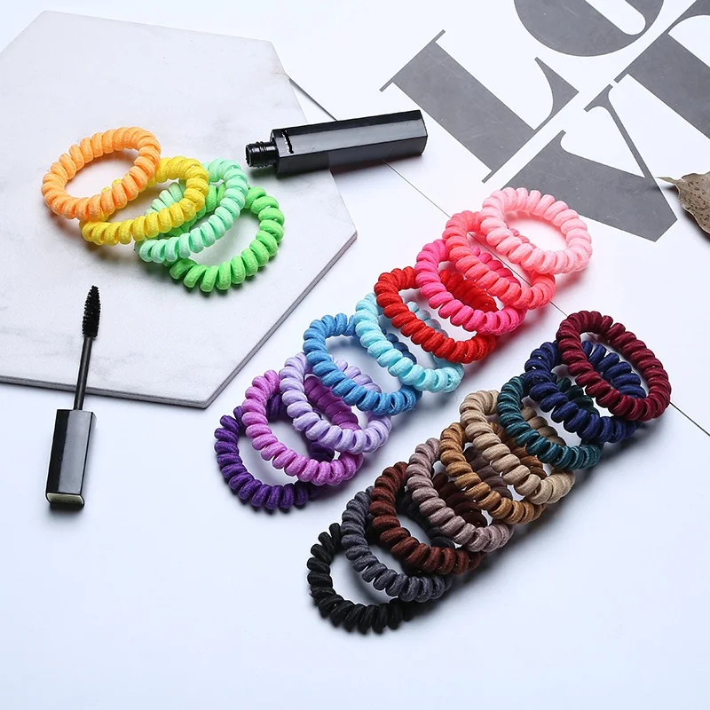 Шнурок для Волос Эластичный телефонный провод весенний дизайн женщин Девушка