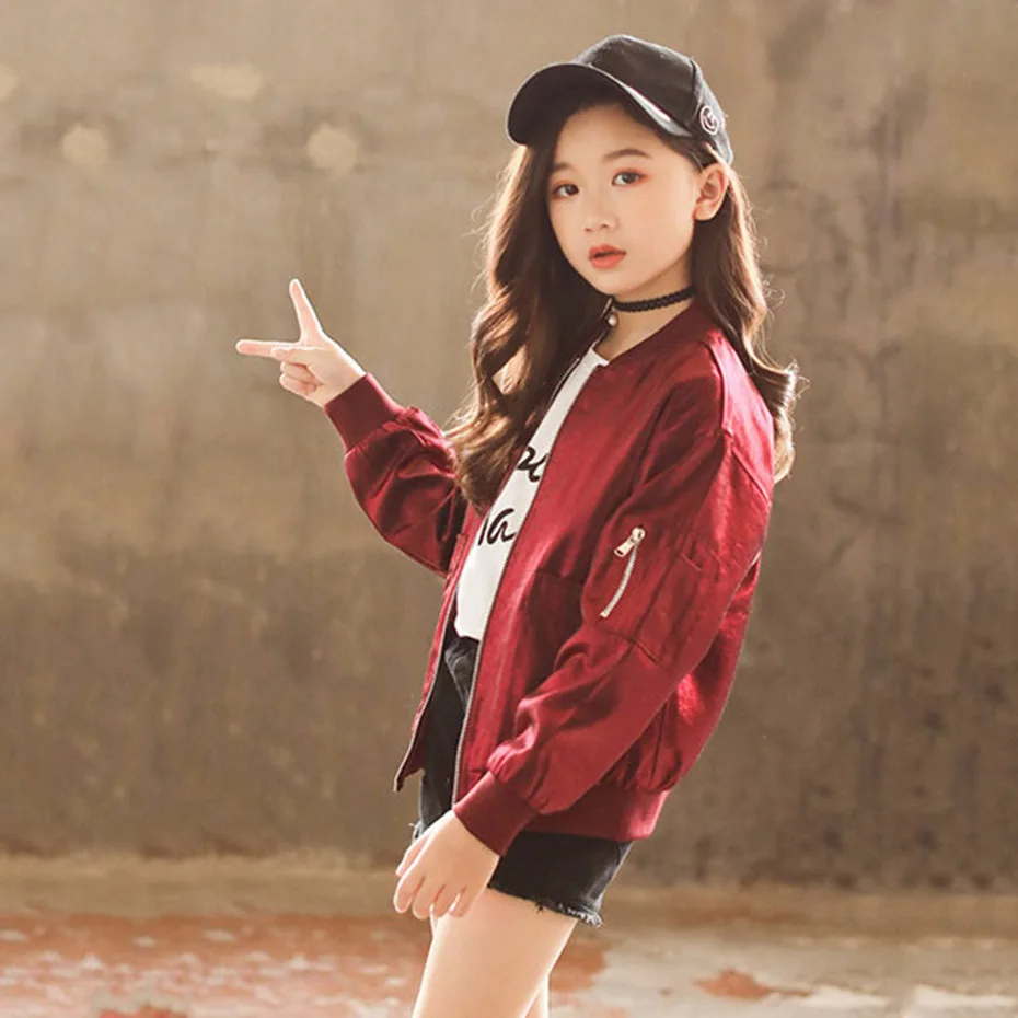 2019 Girls Jacket New Fashion Coat For Letters Kids Outerwear 4-14 Years Embroidery Clothes Teen Clothing | Детская одежда и обувь
