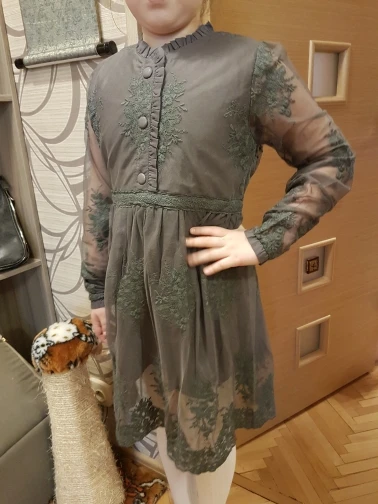 Красивое кружевное платье принцессы для девочек на весну 2020 хлопковое красное