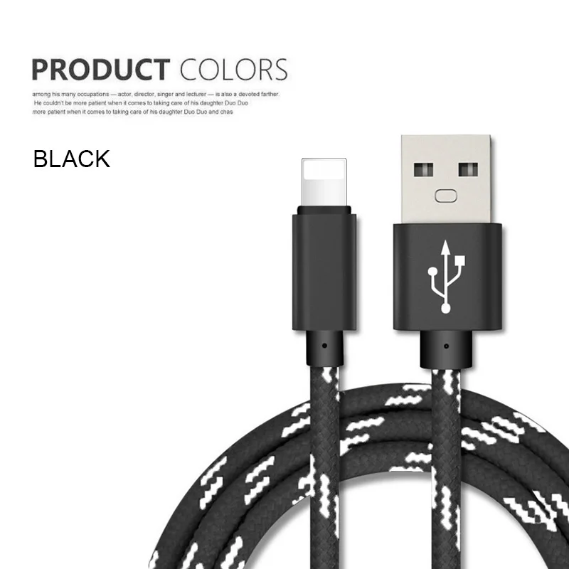 Кабель зарядного устройства USB для передачи данных для iPhone 6 S 6 S 7 8 Plus X XR XS Max 5 5S 5C SE IPad Air Pro сотовый телефон длинный 1 м провод для быстрого заряда шнур
