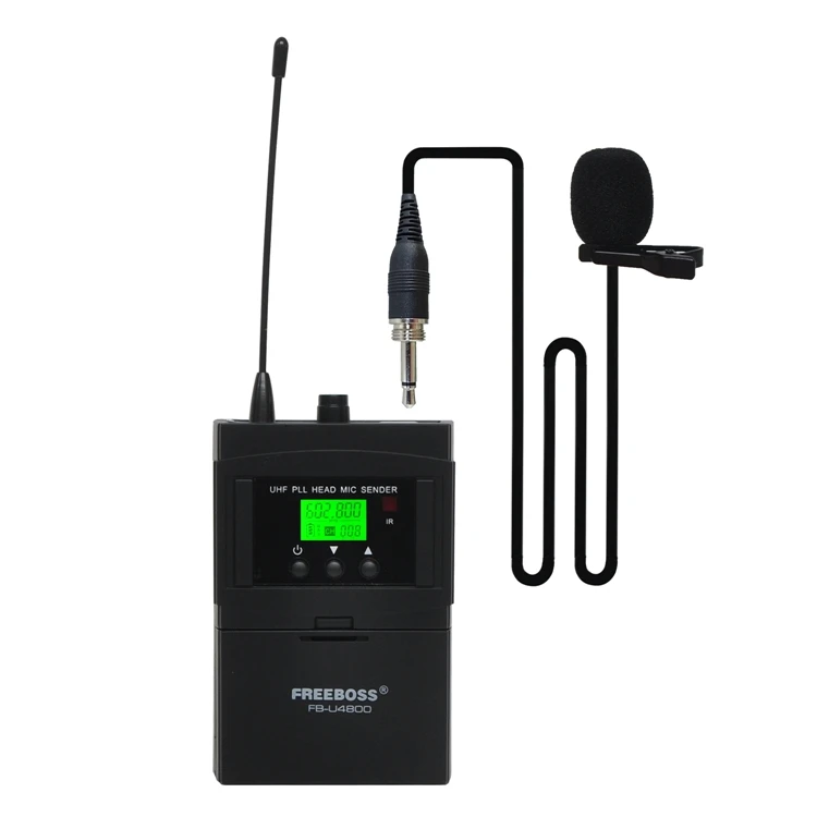 Freeboss 4 Way 4*100 каналов PLL ИК частота UHF беспроводной микрофон с 2 металлическими ручками 2 тела пакет передатчик KTV Mic