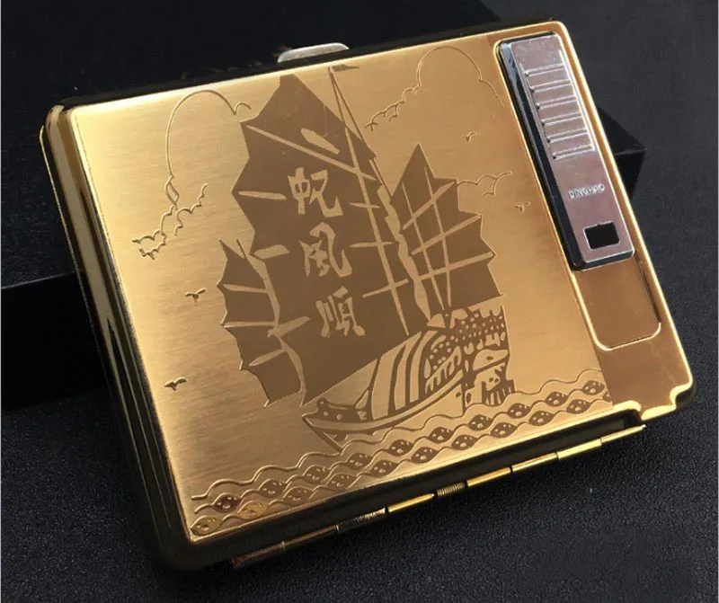 

100pcs USB lighter cigarette case for 20 cigarettes pack