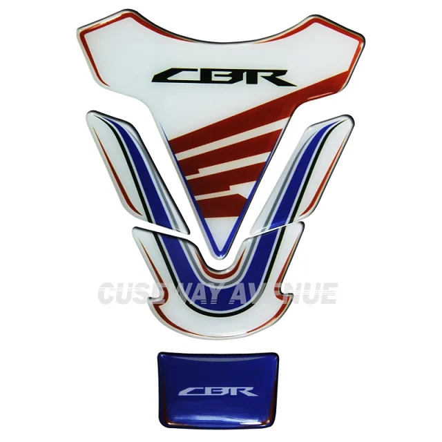 White 3D защитная накладка на бак мотоцикла Стикеры мотокроссе Tankpad чехол для Honda CBR 250 600 900 929 954 RR CBR1000XX CBR бак - Цвет: White