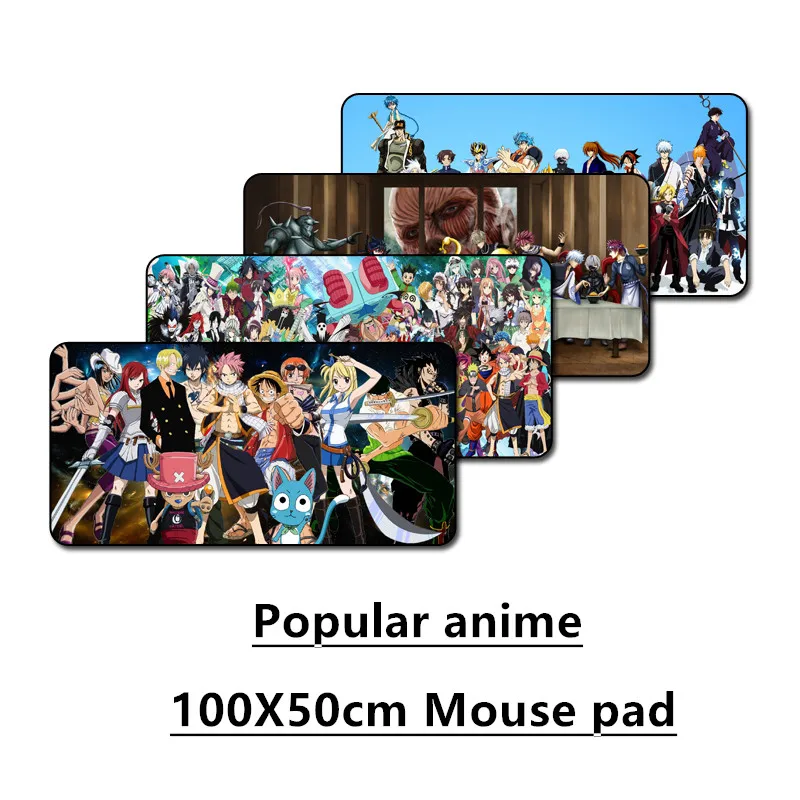 FFFAS 100x50 см большой коврик для мыши коврик японского аниме ONE PIECE Наруто DRAGON BALL Коврик для мыши настольный ноутбук компьютерная Подушечка для демонстрации США Великобритания