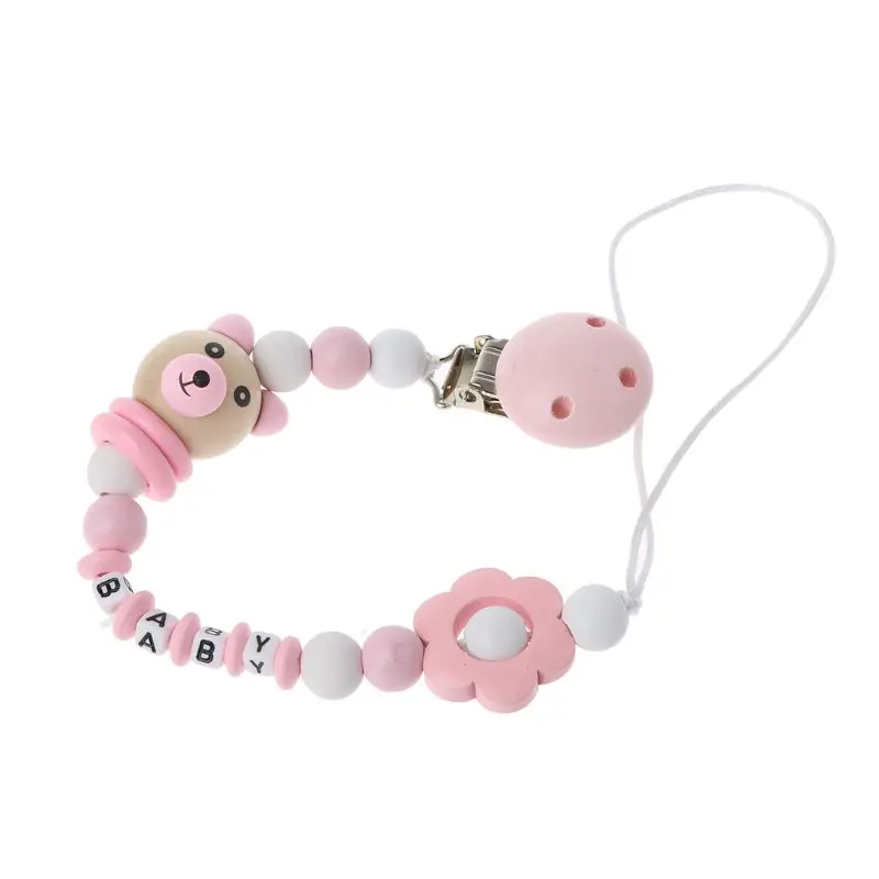 Детская Соска пустышка с цепочкой в форме панды ручная работа милые цветные