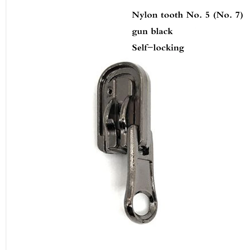Nylon gun black 5 3#, 5#, 8#10 шт./лот двухсторонняя вращающаяся направляющая, головка на молнии, двухсторонняя молния для одежды, металлическая нейлоновая резиновая молния, аксессуары - Цвет: Nylon gun black 5