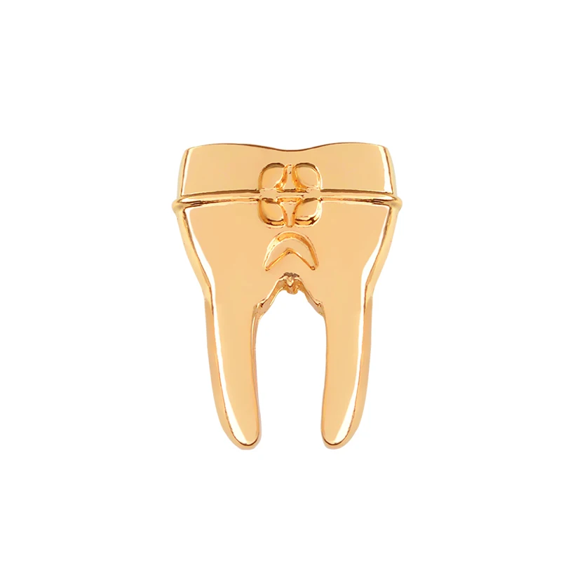 Tooth-gold Медицинские булавки украшения для зубов украшения для стоматологов брошь на рюкзак аксессуары ювелирные изделия медицинские украшения медицинские школьные подарки доктор медсестра - Окраска металла: Tooth-gold