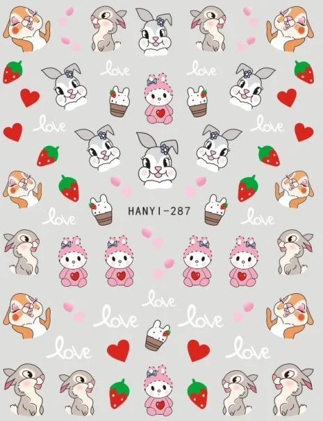 

CA-397- HANYI-6-21 CA series ribbits 3d nail art stickers decal cheetsan brand template diy nail tool decorations