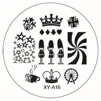 XY-A16 1 шт. модный дизайн DIY лак для красоты художественный штамп с изображением для ногтей штамповочные пластины 3D шаблоны для дизайна ногтей трафареты инструменты для маникюра - Цвет: XY-A16