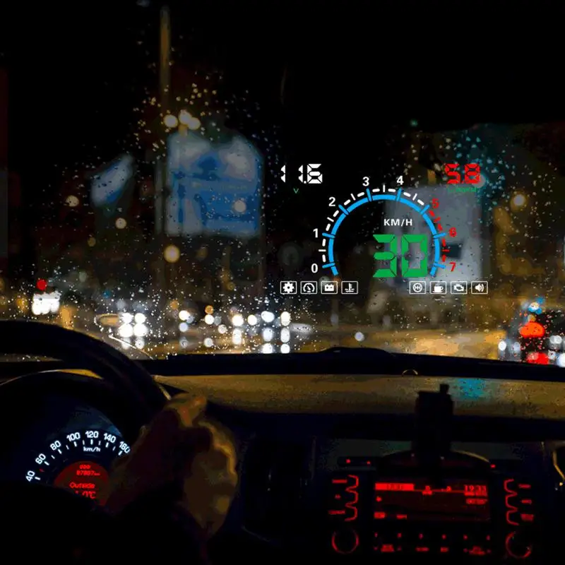 Автомобильный скоростной проектор с головным дисплеем OBD HUD автомобильный
