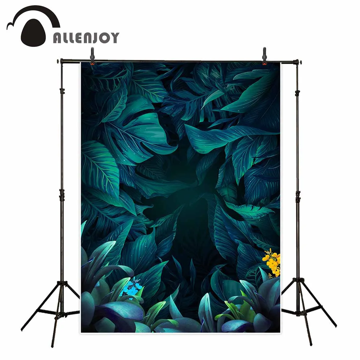 Allenjoy джунгли тропические зеленые листья Вечеринка фон с таинственным декором