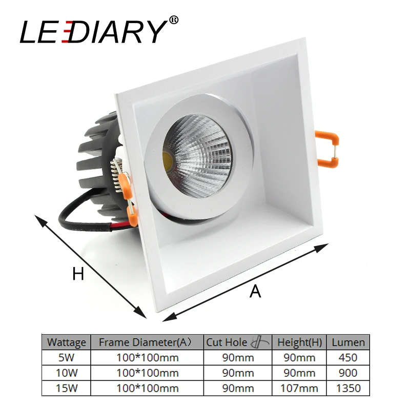 Светодиодные потолочные светильники IARY LED COB белая лампа 90 мм отверстие для резки