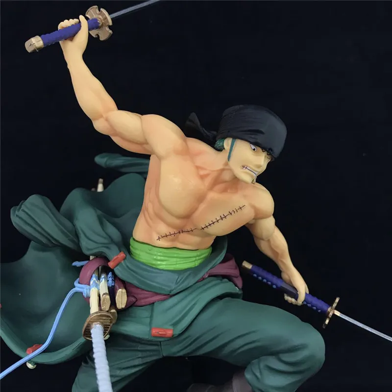 Ророноа Зоро прыгающий тройной нож. ПВХ фигурки героев 3D2Y Ronoa Zoro Ghost Cut Luffy Sanji