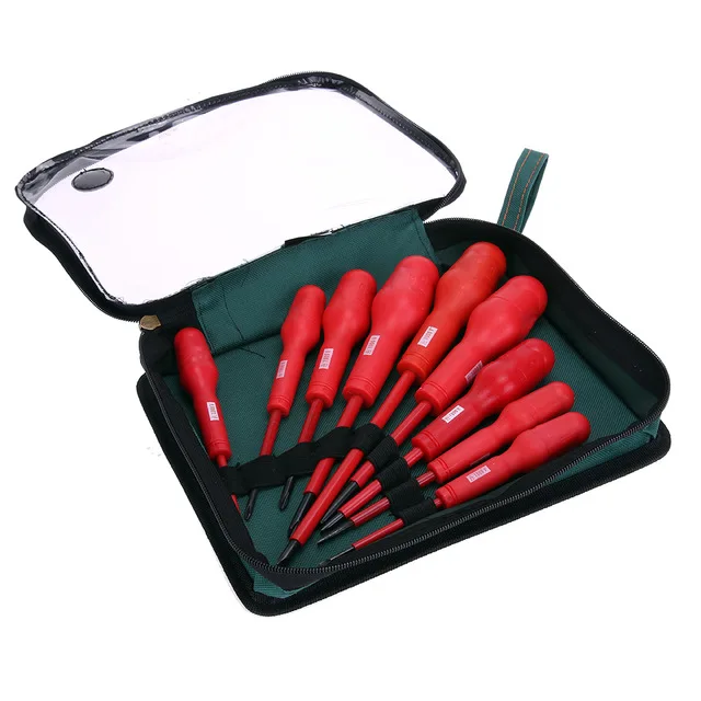 9 шт. 1000 В Набор отверток Наборы электрик посвященный Магнитный Multi-Бит Torx Винт