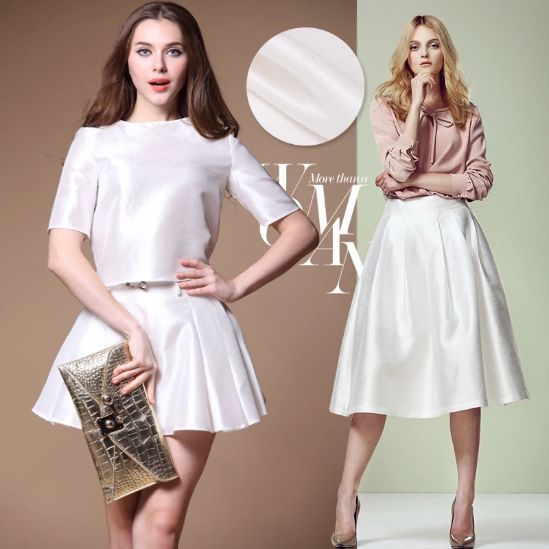 Деловая поездка 2021 белый тяжелый шелк сатин лен/Специальная текстура шелковых