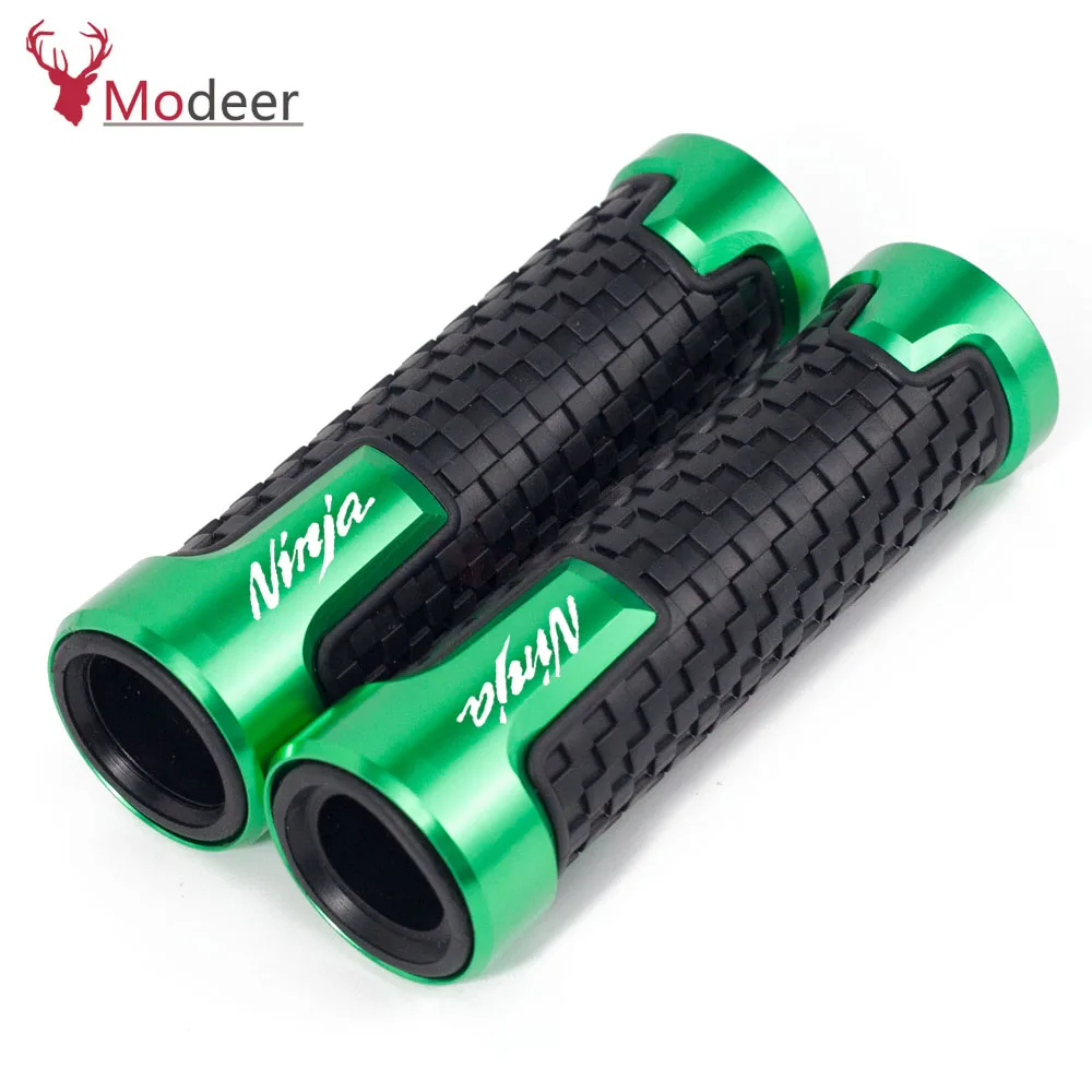 

Motorcycle Grips Non Slip Rubber Bar End 7/8" 22mm 24mm Handlebar Thruster Grip For KAWASAKI NINJA300 NINJA400 NINJA 300 400