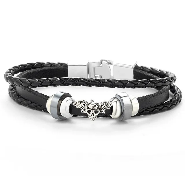 Lateefah модный винтажный mannen кожаный браслет Speelkaarten Raja Vegas Шарм многослойный Gevlochten Vrouwen Pulseira Masculina - Окраска металла: L