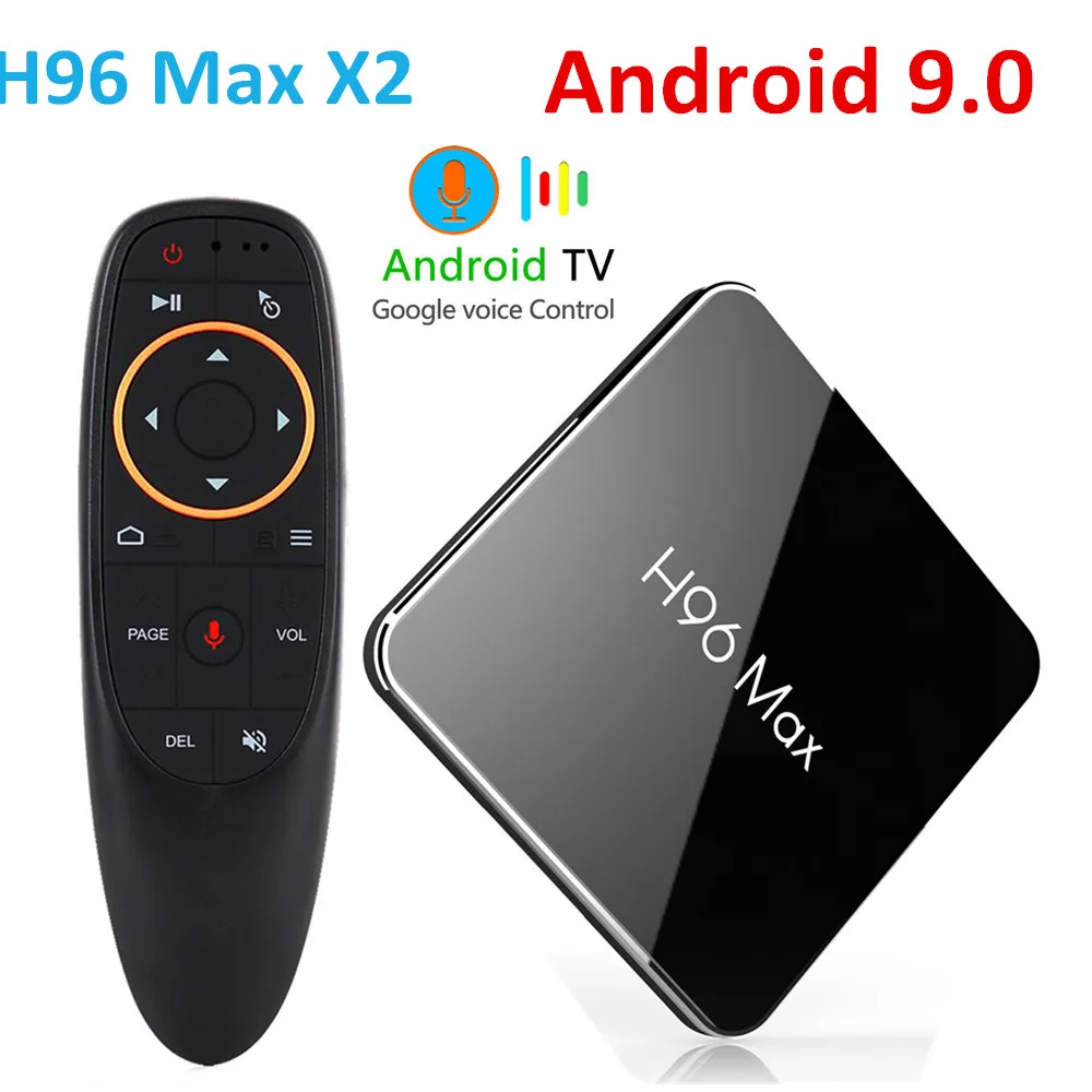 ТВ приставка H96 Max x2 Smart TV Android 9 0 четырехъядерный Amlogic S905X2 LPDDR4 4 ГБ 32 64 2 4G и 5 ГГц Wi Fi 4K