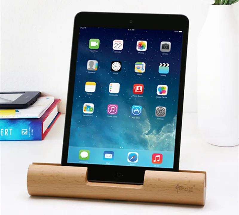 

Solid Wood Book Support Portable Tablet Computer Holder - Burlywood by hand