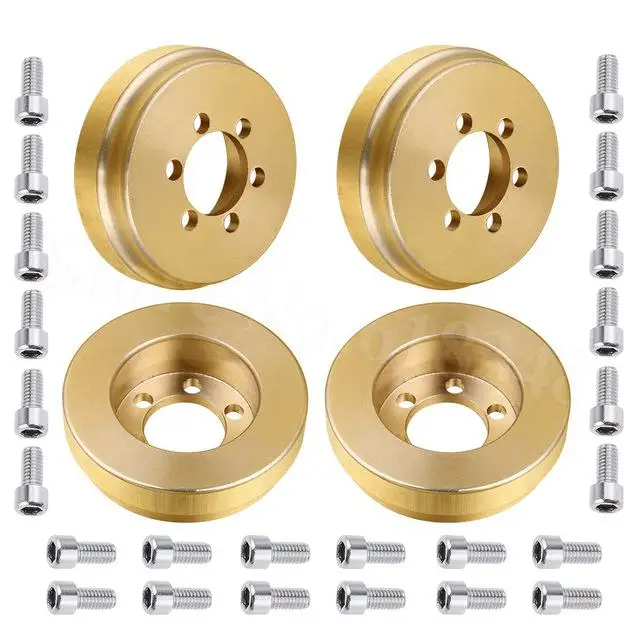 

RCtown 4pcs TRX4 Brass Counterweight for 1.9 2.2 inch Wheel Rims Axial SCX10 90046 90047 RC4WD D90 TRX-4 1/10 RC Crawler Car