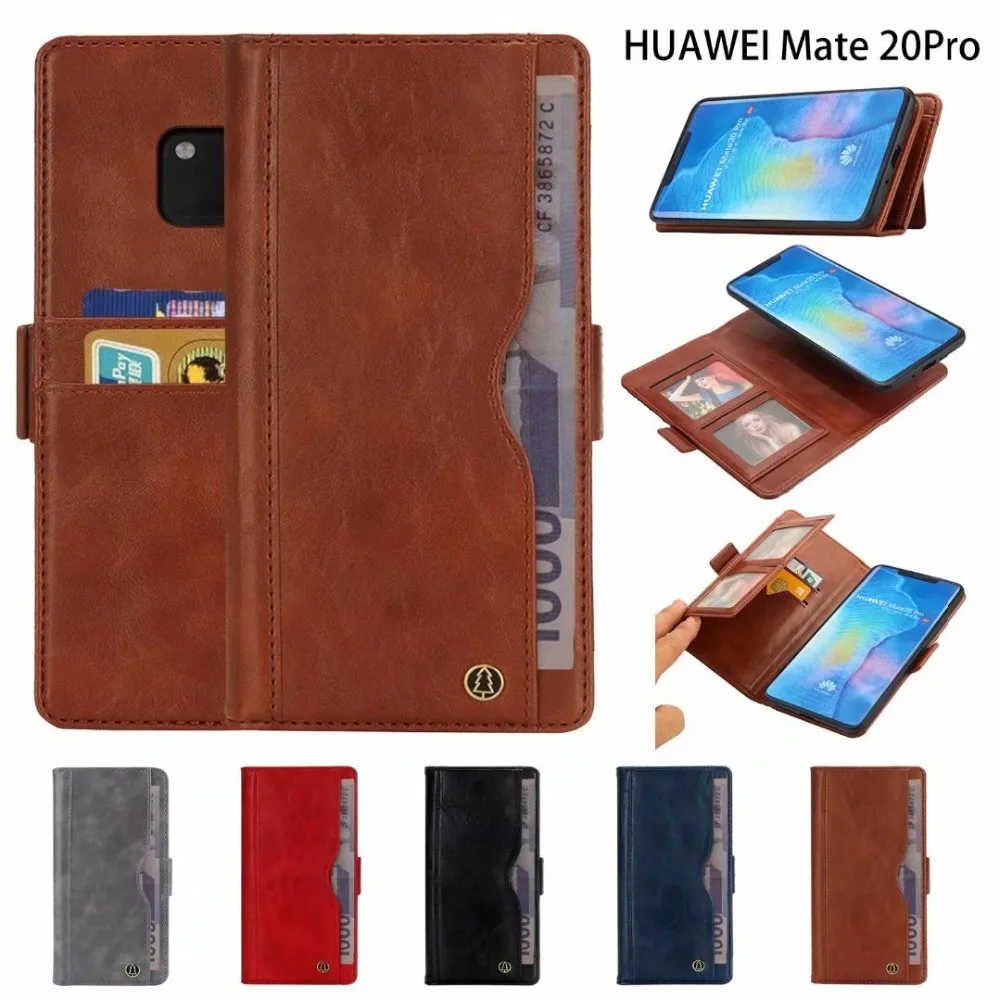 Removable Shockproof Circular Border Wallet Case For Huawei Mate 20 Luxury Magnetic Flip Card Slots Leather Bag Pro |