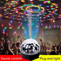 led voice control crystal magic ball laser ktv private room family bar wedding lights christmas colorful flash stage lights