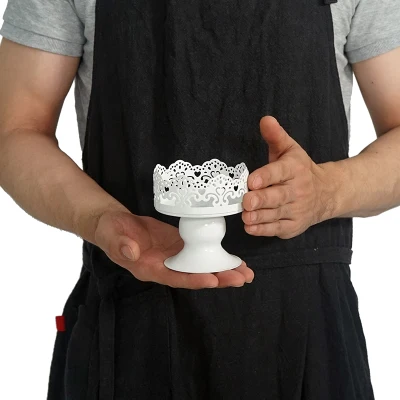 candle holder SWEETGO прополка торт стенд 1 шт кекс лоток Кружевной Край Торт Инструменты украшение дома десерт стол украшения вечерние поставщики - Цвет: candle holder
