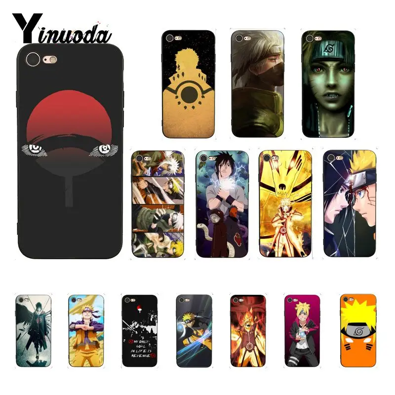 Новый чехол для телефона Yinuoda NARUTO Sasuke Uchiha Uzumaki Kakashi iPhone 8 7 6S Plus X XS MAX 5 5S SE XR
