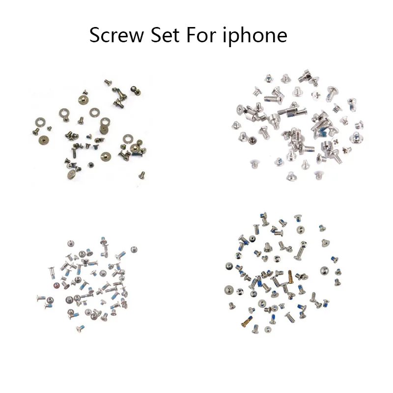 Полный комплект винтов ремонтные детали для iphone 5 5C 6 6S Plus 7 8 X ремонтный болт