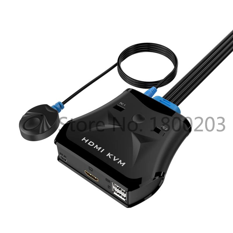 MT Viki 2 порта HDMI USB KVM переключатель ручная кнопка с проводным дистанционным