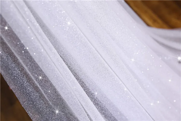 Фата свадебная женская с блестками Роскошная мягкая для невесты аксессуары на