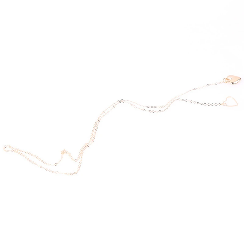 Trendy Classic Fashion Heart Necklace Girl Crystal Chain Square Copper Hollow Charms Necklaces Strip Jewelry for Women Gifts New | Украшения