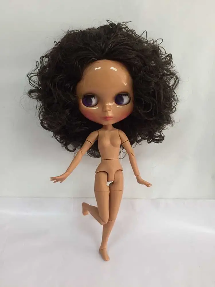 joint body Nude Blyth Doll black skin ksm 0017 Factory doll Fashion Suitable For DIY Change BJD Toy Girls | Игрушки и хобби