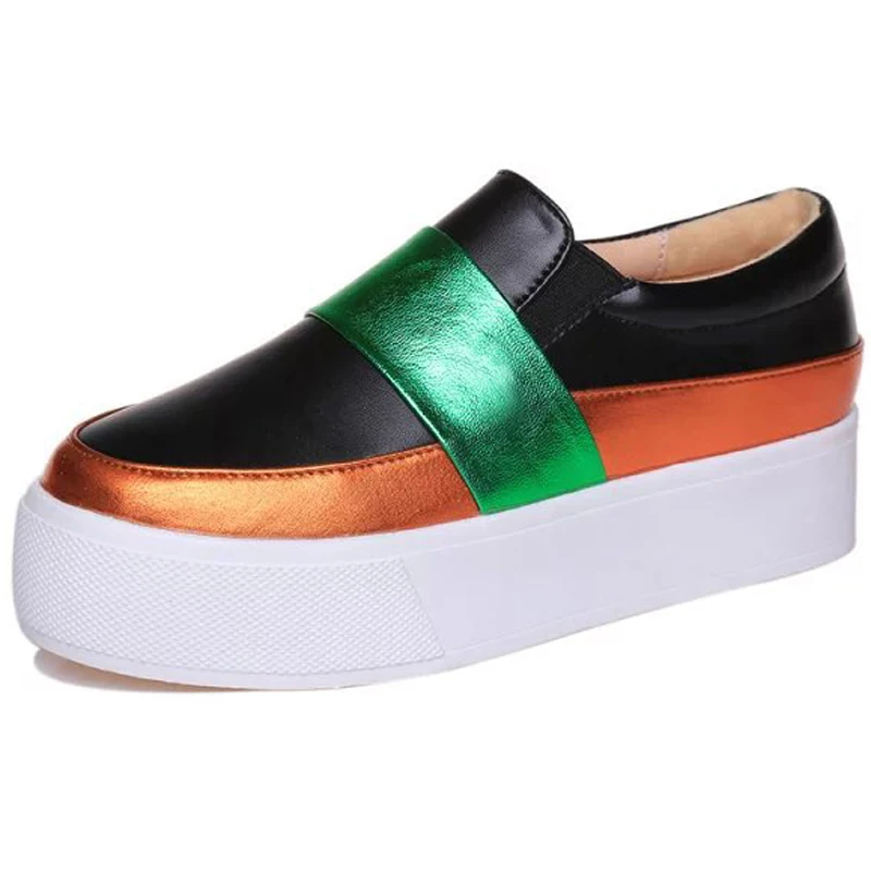 Новое Прибытие Весна 2016 Женщины Платформы Смешанные Цвета Повседневная Обувь