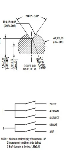 

YongYeTai TPA311G navigation switch 8*8*5 with select button free shipping