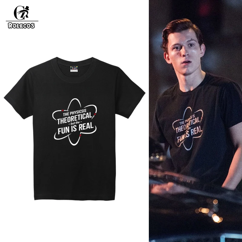 ROLECOS брендовая модная футболка Питер Паркер Косплей Костюм том Холланд хлопковые