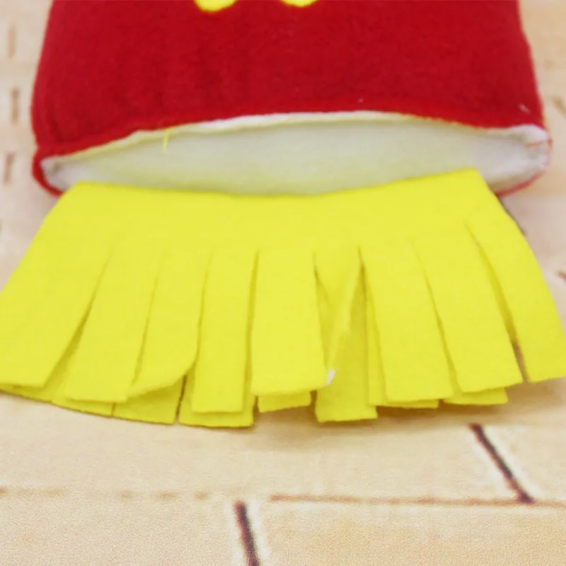 Плюшевая игрушка-пищалка собак гурмана щенка картофель фри plushie моляров чистки зубов для кошек и собак