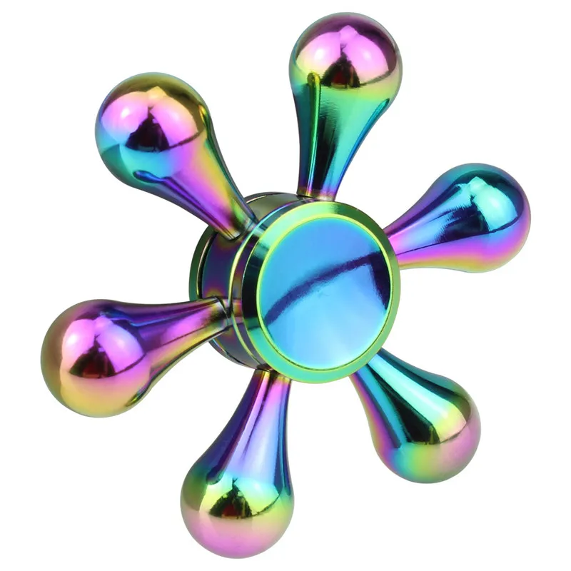 Ainbow медный фиджет Спиннер для пальцев ABS EDC ручной Спиннер Tri для детей аутизм СДВГ тревога стресс помощь фокус ручной Спиннер игрушки - Цвет: Розово-красный