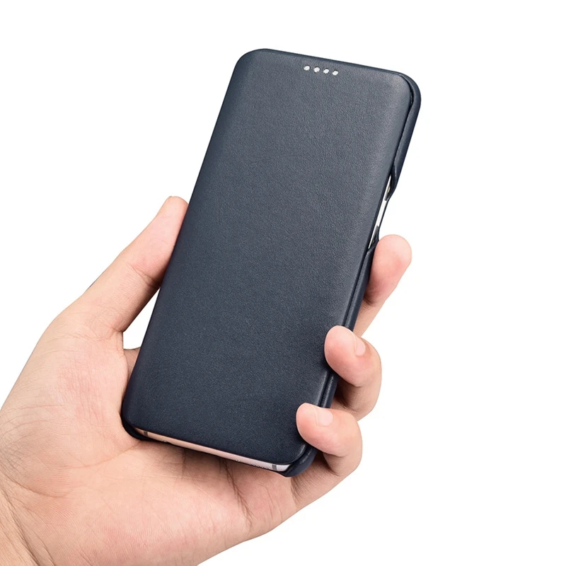 ICARER Роскошный чехол книжка из натуральной кожи для телефона Samsung S8Plus полностью