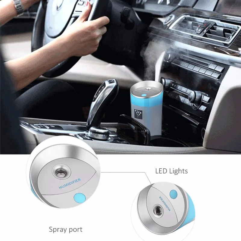 300 МЛ ультразвуковой увлажнитель USB для автомобиля диффузор эфирных масел