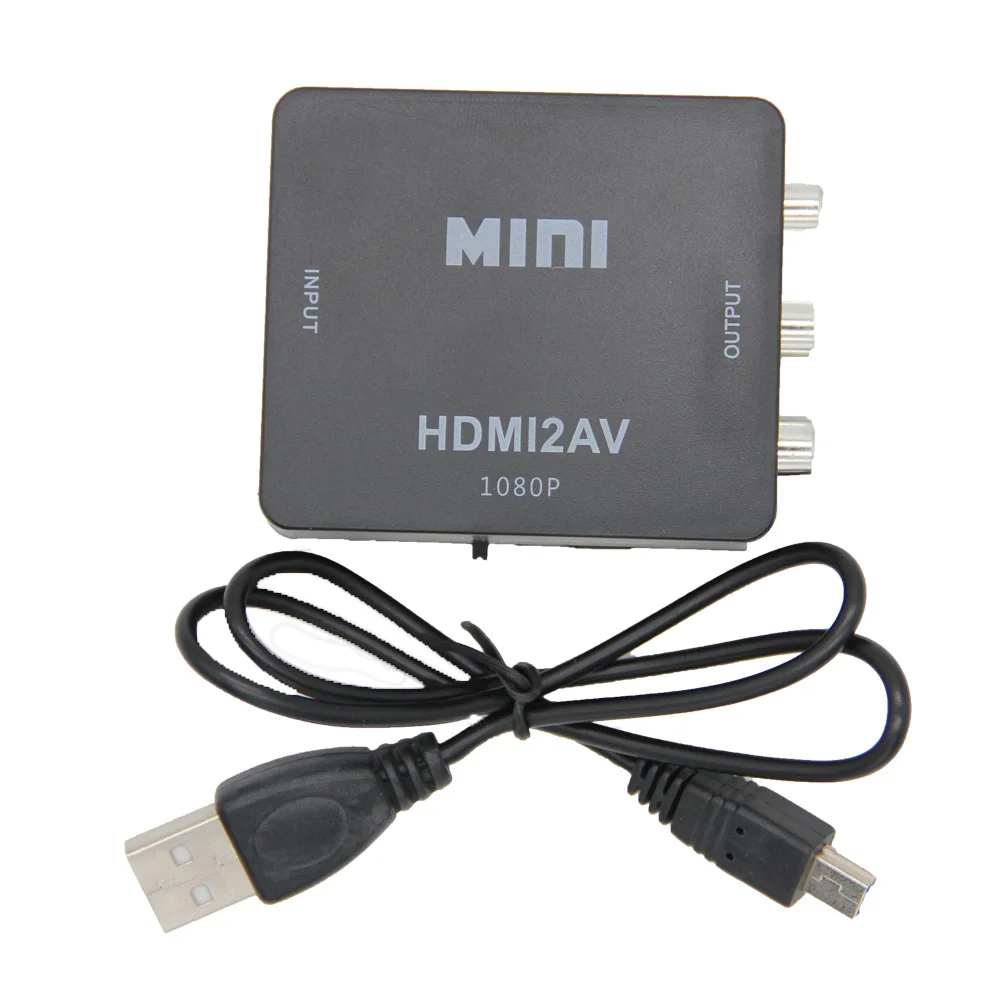 Адаптер HDMI совместимый с AV/RCA CVBS 1080P HDMI2AV адаптер конвертер коробка поддержка NTSC PAL
