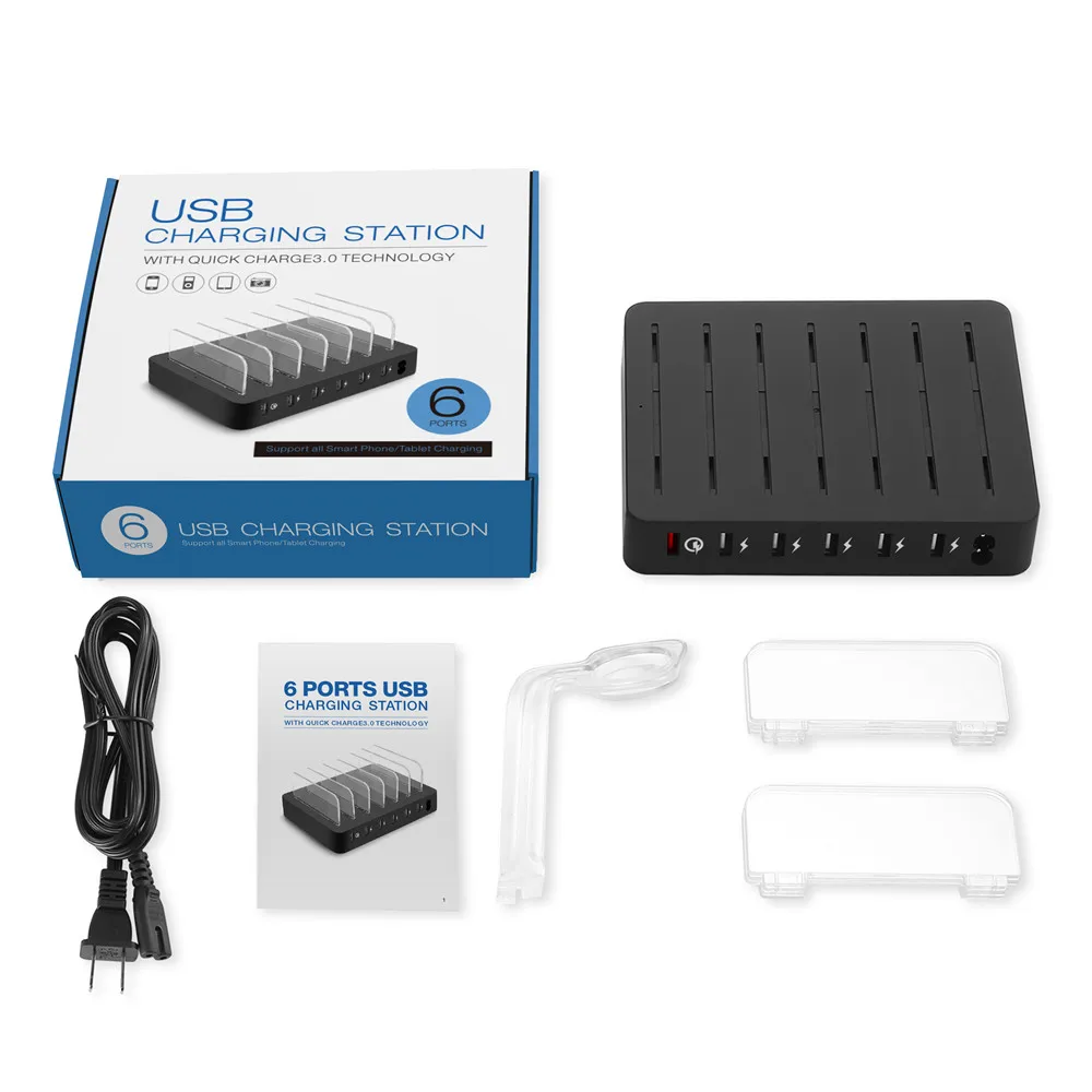 SZYSGSD 90 Вт Универсальная съемная зарядная станция с 6 портами USB подставка