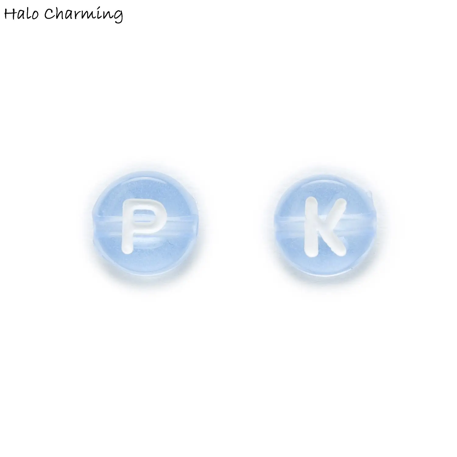 100 шт синий случайный смешанный круглый акриловый Разделитель с буквами