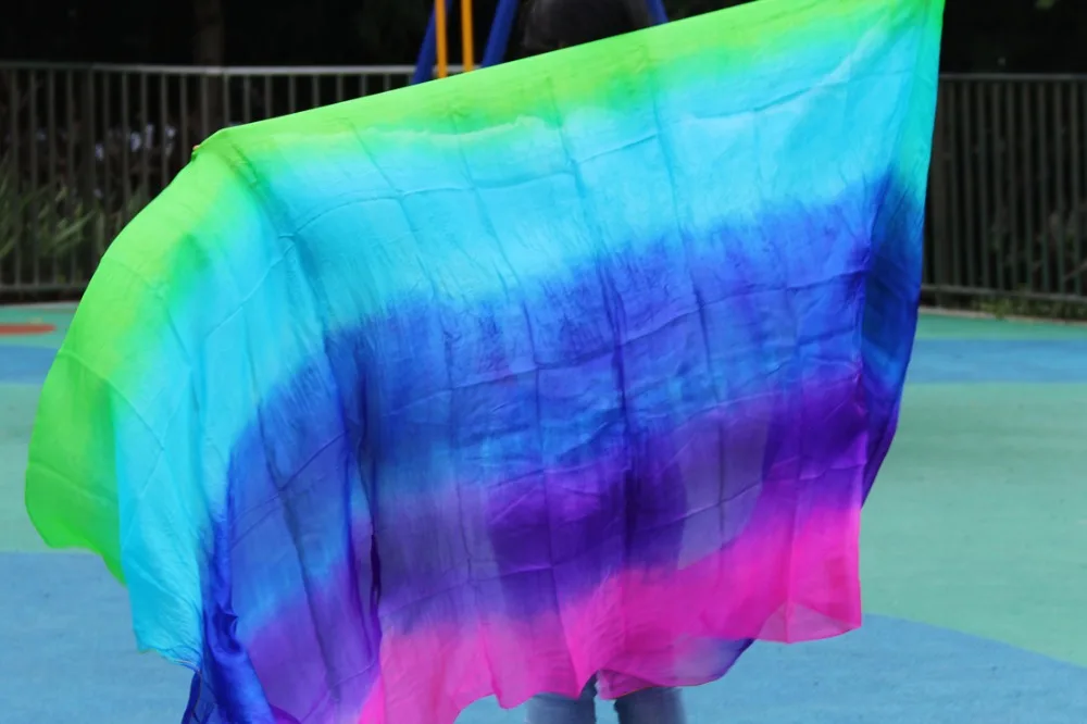 Фата для танца живота дизайнерская фата из 100% натурального шелка дешевая