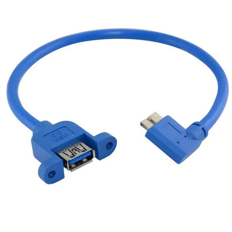 30 см Панель Крепление Женский USB 3 0 влево угловой микро B Мужской удлинитель |