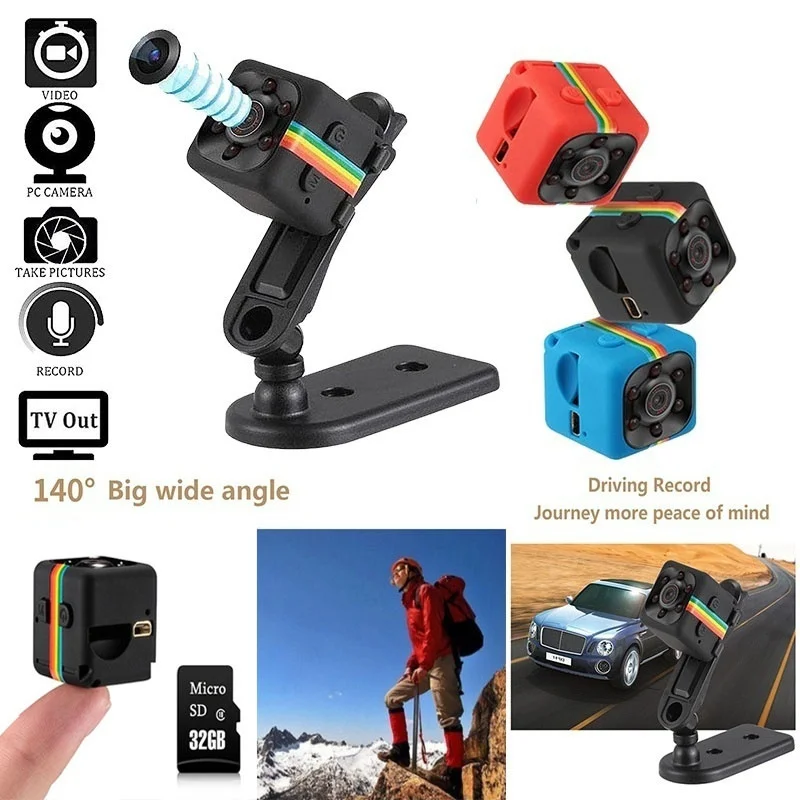 SQ11 Full HD 1080P Mini Car DV DVR Camera Dash Cam IR C Support TF Card | Безопасность и защита