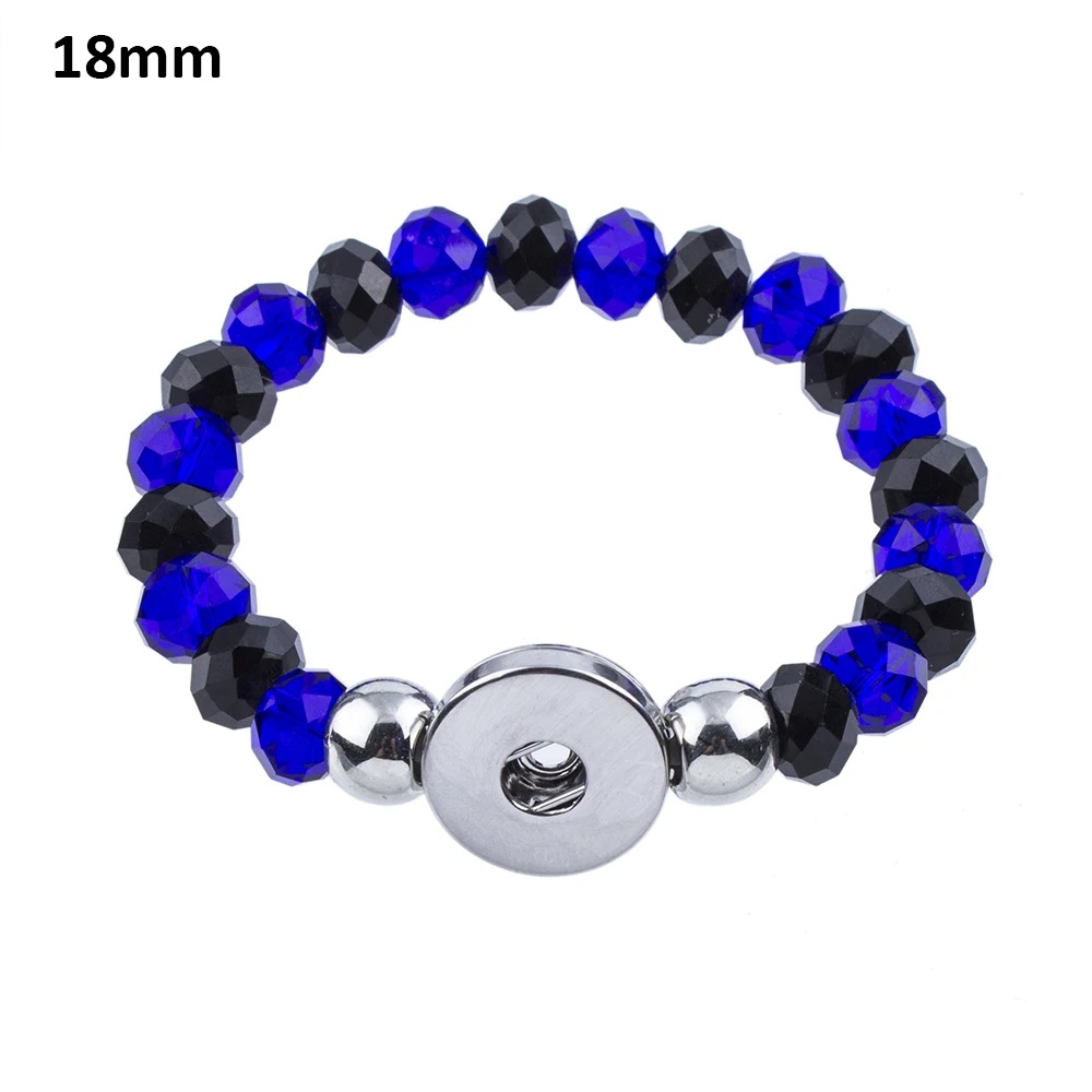 

ZB422 горячая распродажа 18 мм браслеты с шармами браслеты из сплава ювелирные изделия с черными и синими кристаллами дизайн с одной защелкой