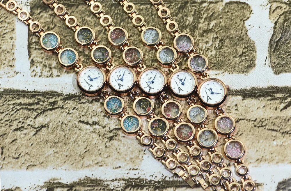 Новинка 100 г. шт./лот модные женские кварцевые наручные часы с ремешком из