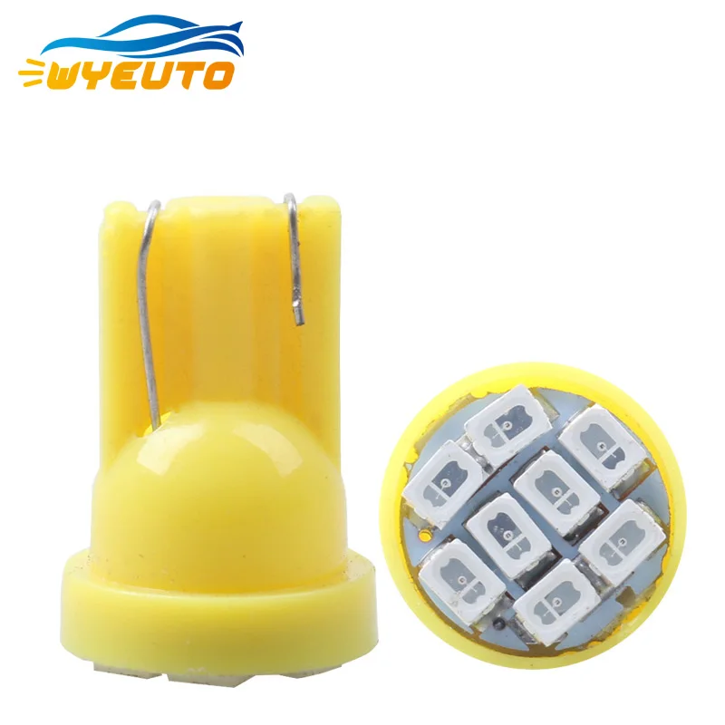

100 шт., Автомобильные светодиодные лампы для чтения T10 W5W 1206 8SMD 12 В