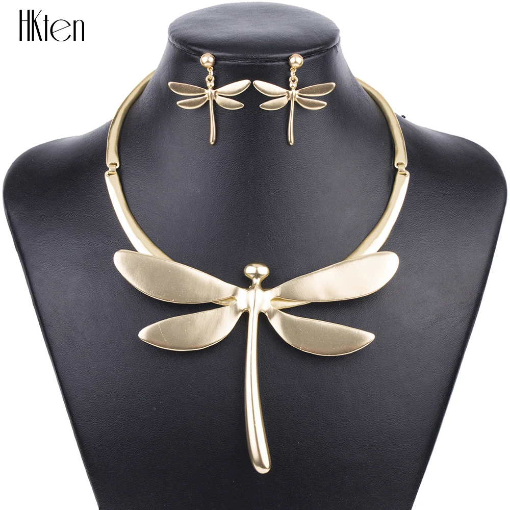 Комплект из колье и серёг со стрекозой|fashion necklace set|necklace setnecklace sets for women |